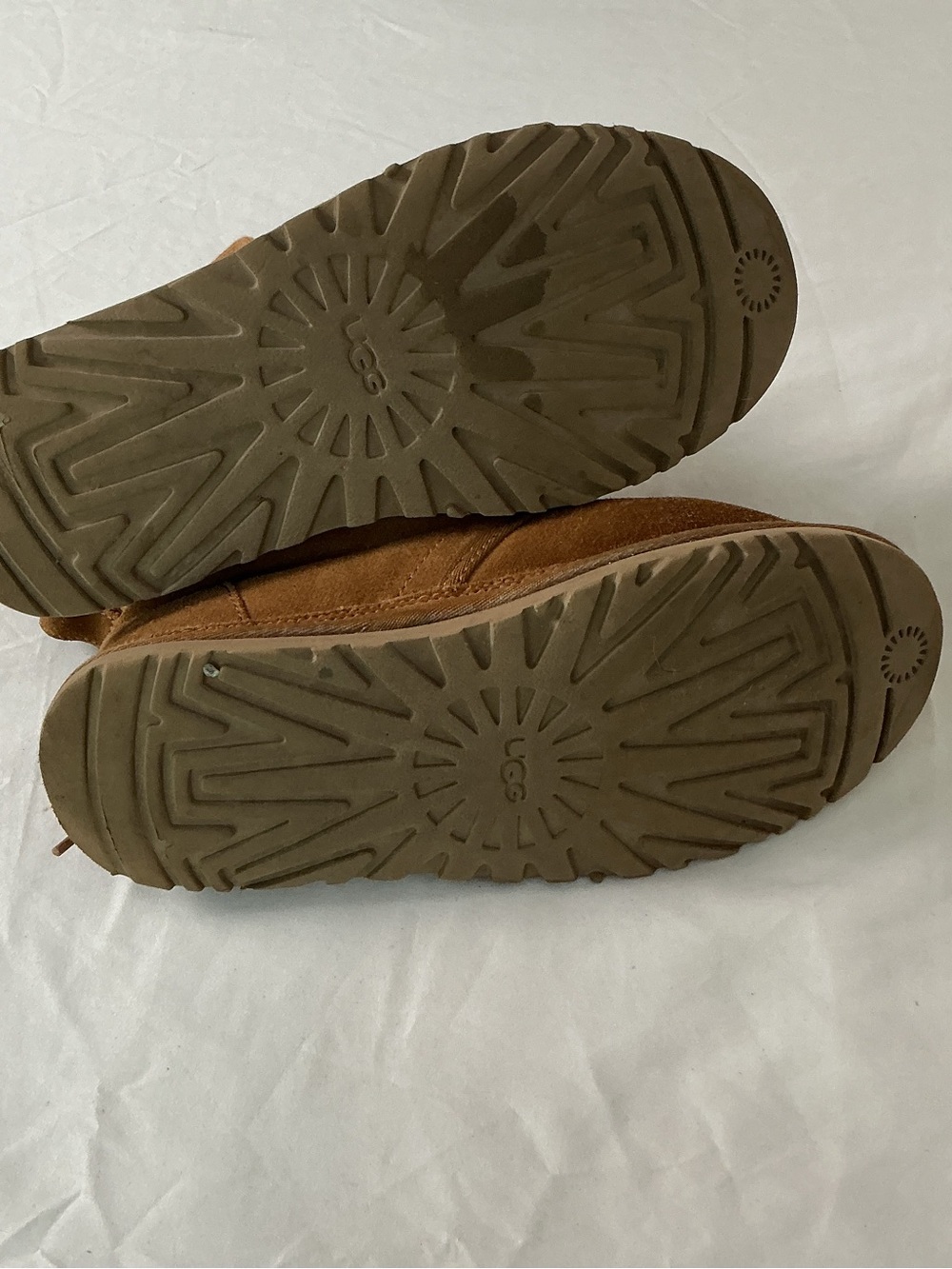 UGG Neumel Chestnut Suede Shearling Chukka Ankle Boots Women’s Size 8 - Picture 6 of 7